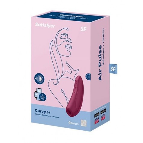 Бордовый вакуум-волновой стимулятор Satisfyer Curvy 1+