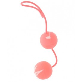 Вагинальные мягкие шарики MARBILIZED DUO BALLS PINK