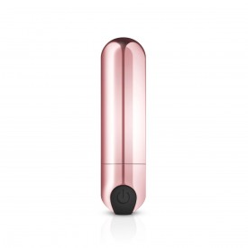 Золотистая вибропуля Rosy Gold Bullet Vibrator - 7,5 см.